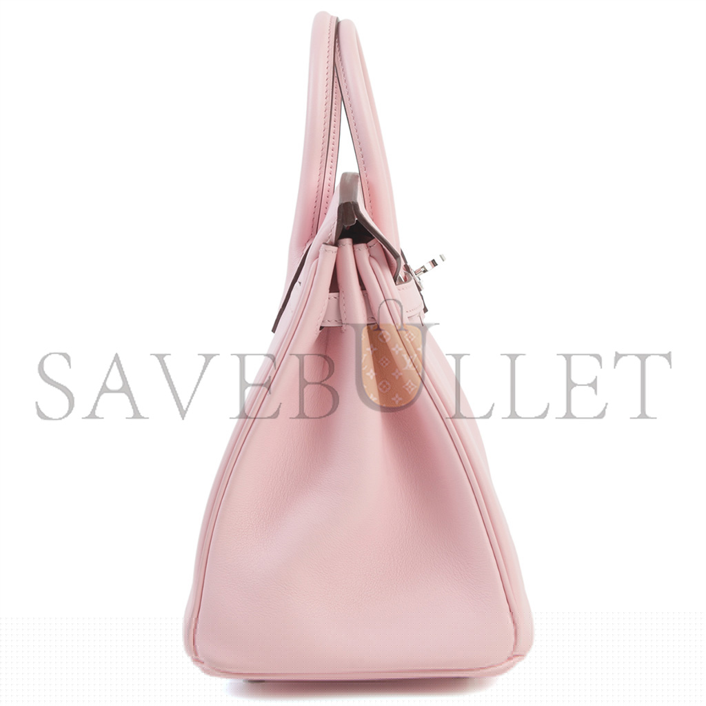 HERMÈS MASTER BIRKIN 25 SWIFT LEATHER 3Q CHERRY BLOSSOM SILVER BUCKLE H049362CK3Q (25*20*13cm)